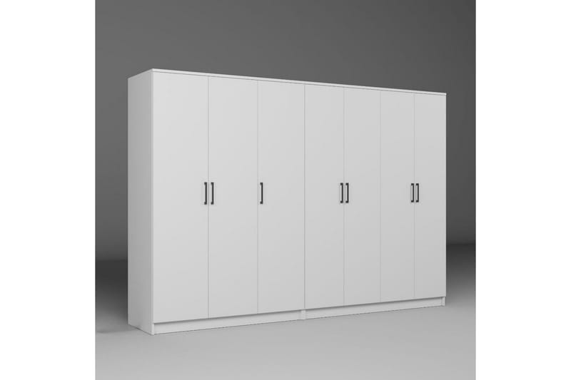 Olera Garderobe 280x180 cm - Hvit - Oppbevaring - Klesoppbevaring - Garderober & garderobesystem