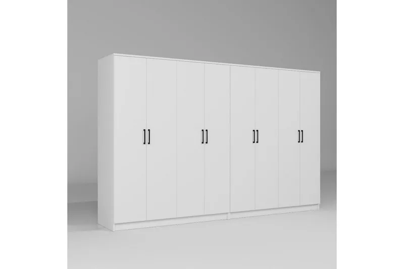 Olera Garderobe 280x180 cm - Hvit - Oppbevaring - Klesoppbevaring - Garderober & garderobesystem