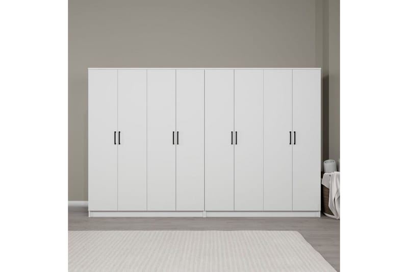 Olera Garderobe 280x180 cm - Hvit - Oppbevaring - Klesoppbevaring - Garderober & garderobesystem