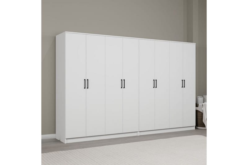 Olera Garderobe 280x180 cm - Hvit - Oppbevaring - Klesoppbevaring - Garderober & garderobesystem
