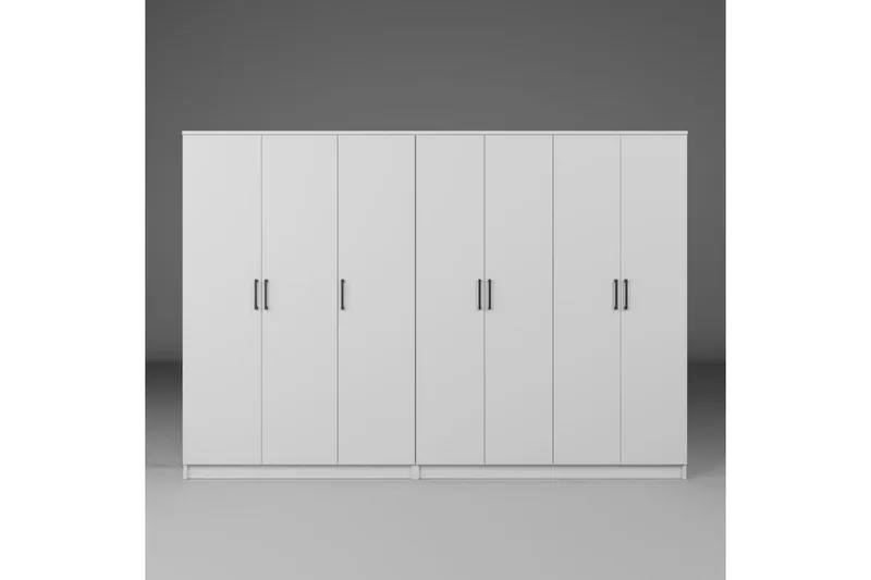 Olera Garderobe 280x180 cm - Hvit - Oppbevaring - Klesoppbevaring - Garderober & garderobesystem