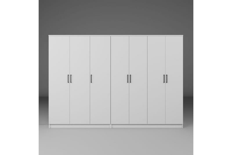 Olera Garderobe 280x180 cm - Hvit - Oppbevaring - Klesoppbevaring - Garderober & garderobesystem