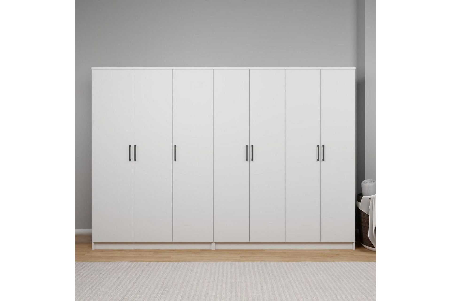 Olera Garderobe 280x180 cm - Hvit