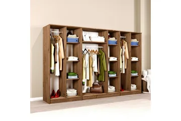 Olera Garderobe 280x180 cm - Natur - Oppbevaring - Klesoppbevaring - Garderober & garderobesystem - Garderobeskap & klesskap