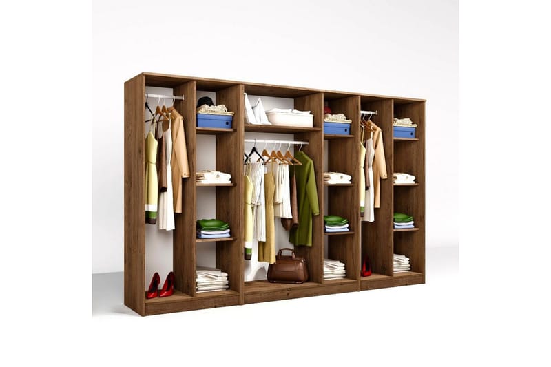 Olera Garderobe 280x180 cm - Natur - Oppbevaring - Klesoppbevaring - Garderober & garderobesystem - Garderobeskap & klesskap