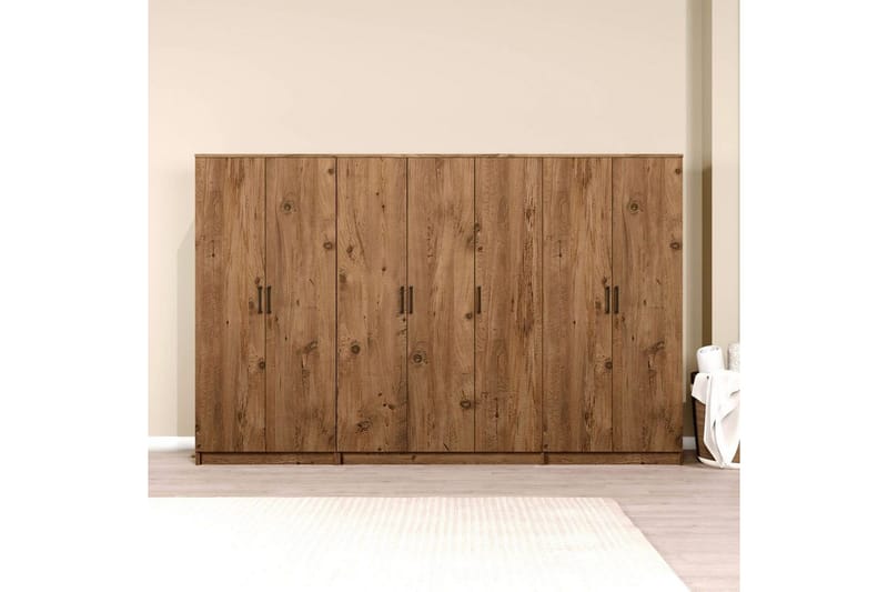 Olera Garderobe 280x180 cm - Natur - Oppbevaring - Klesoppbevaring - Garderober & garderobesystem - Garderobeskap & klesskap