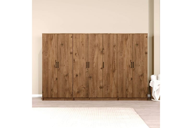 Olera Garderobe 280x180 cm - Natur - Oppbevaring - Klesoppbevaring - Garderober & garderobesystem