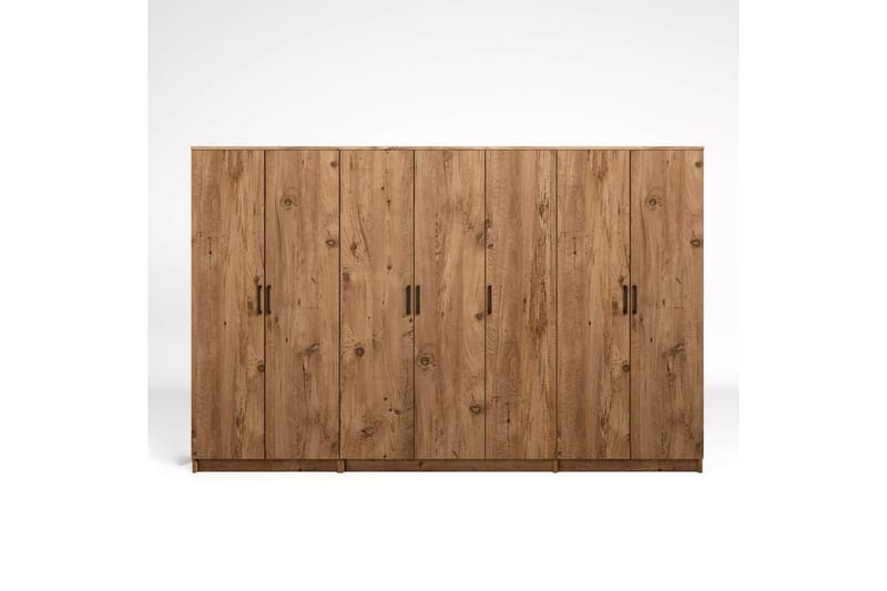 Olera Garderobe 280x180 cm - Natur - Oppbevaring - Klesoppbevaring - Garderober & garderobesystem
