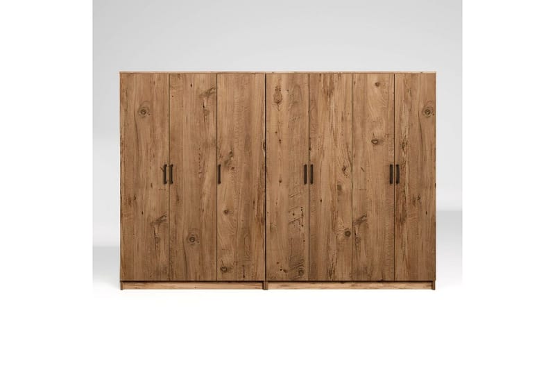 Olera Garderobe 280x180 cm - Natur - Oppbevaring - Klesoppbevaring - Garderober & garderobesystem