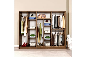 Olera Garderobeskap 220 cm i Lyst Tre - Natur - Oppbevaring - Klesoppbevaring - Garderober & garderobesystem