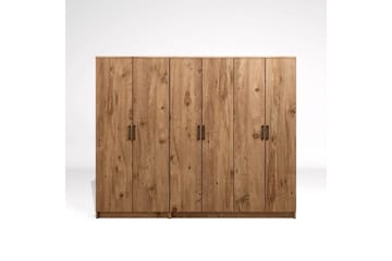 Olera Garderobeskap 220 cm i Lyst Tre - Natur - Oppbevaring - Klesoppbevaring - Garderober & garderobesystem