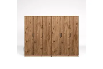 Olera Garderobeskap 240 cm i Lyst Tre - Brun - Oppbevaring - Klesoppbevaring - Garderober & garderobesystem