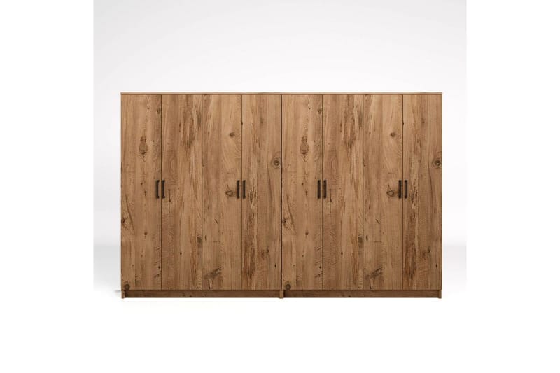Olera Garderobeskap 280 cm i Lyst Tre - Brun - Oppbevaring - Klesoppbevaring - Garderober & garderobesystem