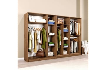 Olera Garderobeskap 280 cm i Lyst Tre - Brun - Oppbevaring - Klesoppbevaring - Garderober & garderobesystem