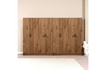Olera Garderobeskap 280 cm i Lyst Tre - Brun - Oppbevaring - Klesoppbevaring - Garderober & garderobesystem