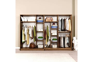 Olera Garderobeskap 280 cm i Lyst Tre - Brun - Oppbevaring - Klesoppbevaring - Garderober & garderobesystem