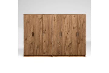Olera Garderobeskap 280 cm i Lyst Tre - Brun - Oppbevaring - Klesoppbevaring - Garderober & garderobesystem