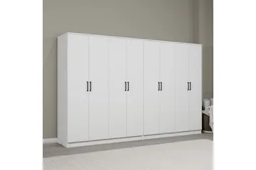 Olera Garderobeskap 280 cm i Malt Tre - Hvit - Oppbevaring - Klesoppbevaring - Garderober & garderobesystem