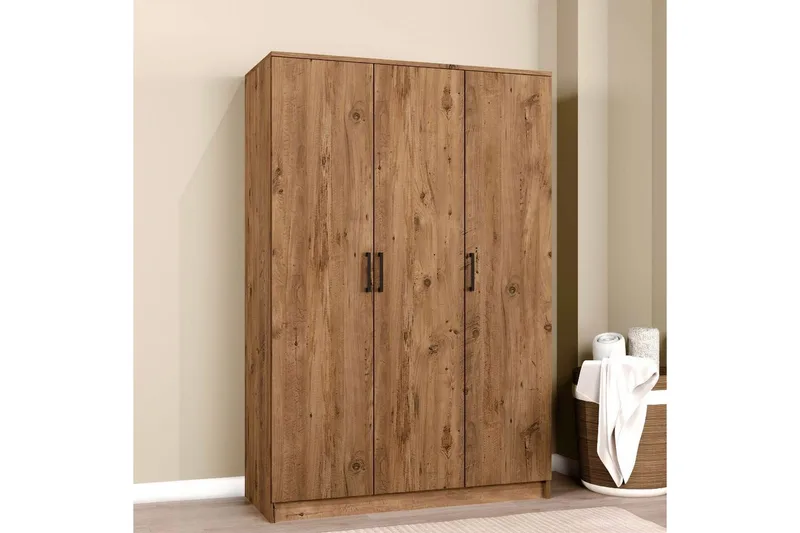 Olera Garderobesskåp 120x180 cm - Natur - Oppbevaring - Klesoppbevaring - Garderober & garderobesystem - Hjørnegarderobe