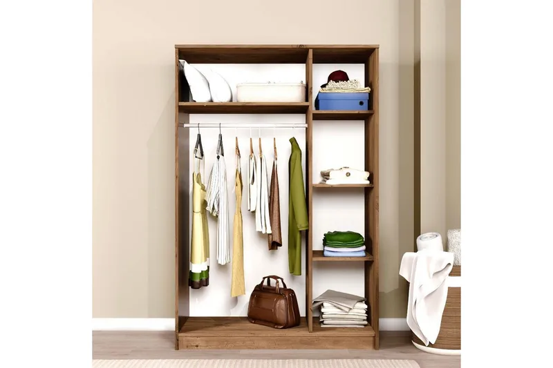 Olera Garderobesskåp 120x180 cm - Natur - Oppbevaring - Klesoppbevaring - Garderober & garderobesystem - Hjørnegarderobe