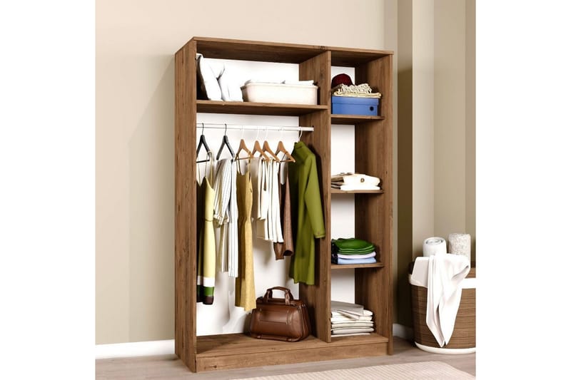 Olera Garderobesskåp 120x180 cm - Natur - Oppbevaring - Klesoppbevaring - Garderober & garderobesystem