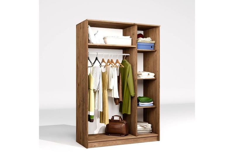 Olera Garderobesskåp 120x180 cm - Natur - Oppbevaring - Klesoppbevaring - Garderober & garderobesystem - Hjørnegarderobe