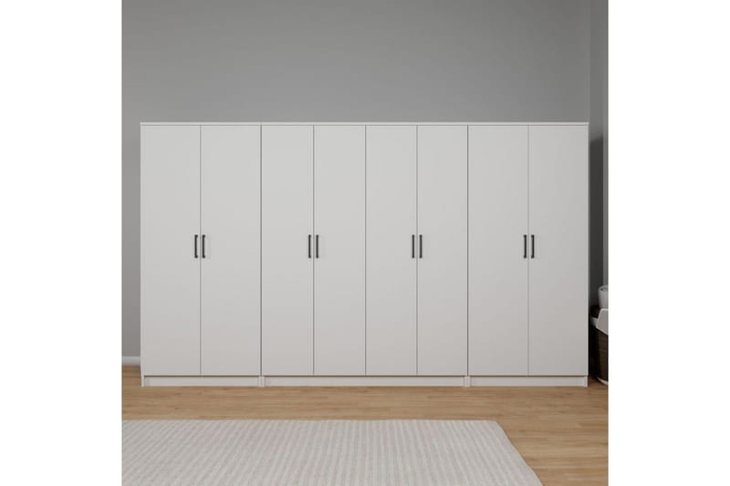 Olera Garderobesskåp 300x180 cm, Hvit