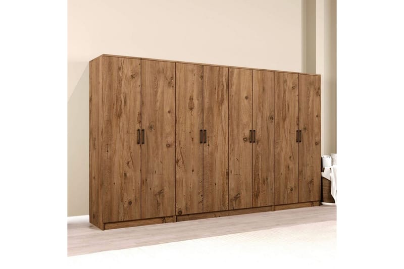 Olera Garderobesskåp 300x180 cm - Natur - Oppbevaring - Klesoppbevaring - Garderober & garderobesystem - Garderobeskap & klesskap