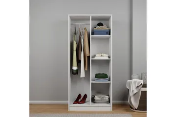 Olera Garderobesskåp 80x180 cm - Hvit - Oppbevaring - Klesoppbevaring - Garderober & garderobesystem - Garderobeskap & klesskap