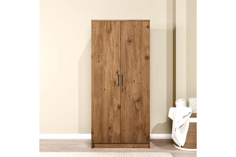 Olera Garderobesskåp 80x180 cm - Natur - Oppbevaring - Klesoppbevaring - Garderober & garderobesystem - Garderobeskap & klesskap
