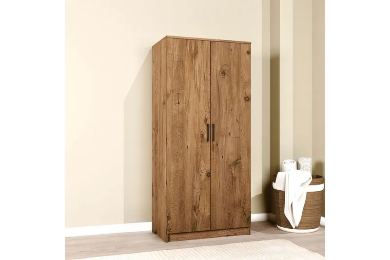 Olera Garderobesskåp 80x180 cm - Natur - Oppbevaring - Klesoppbevaring - Garderober & garderobesystem