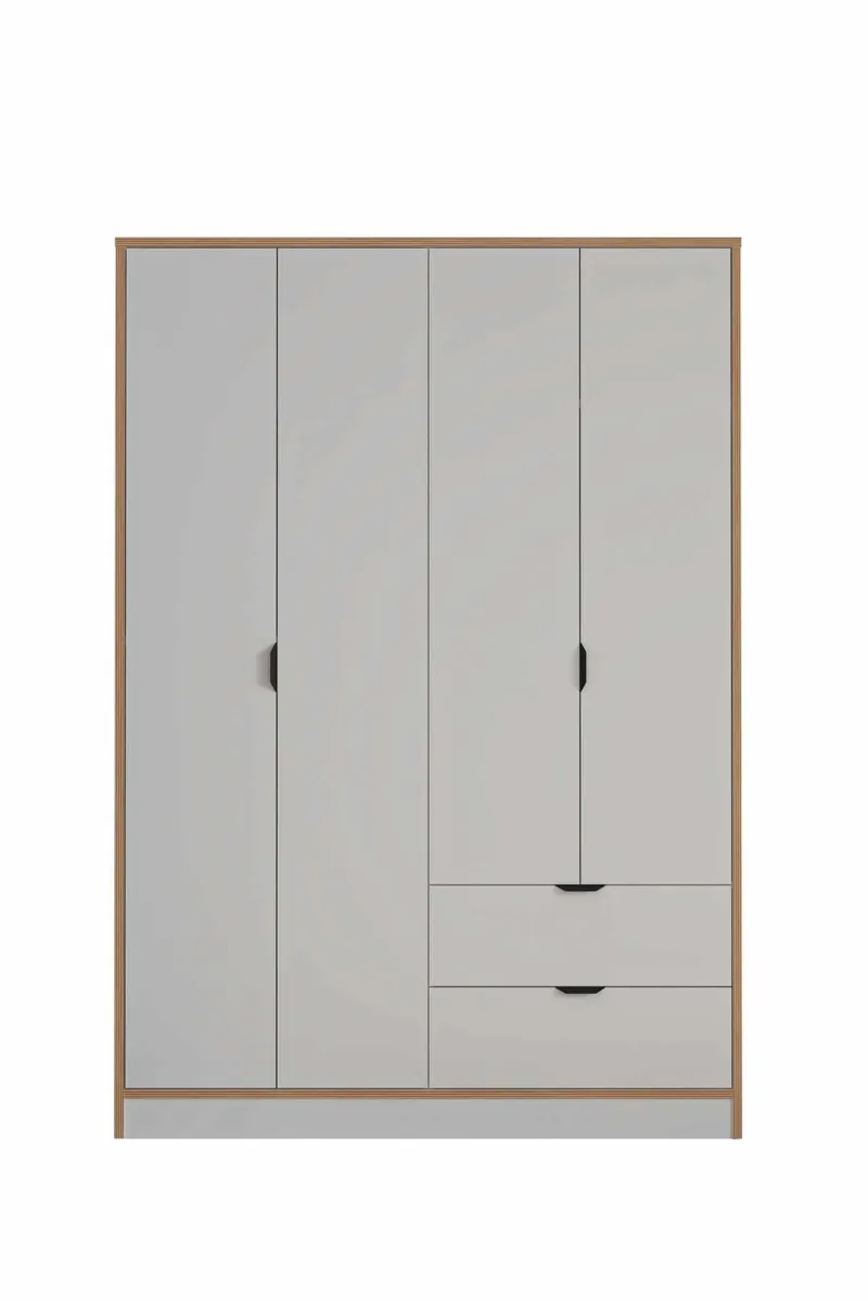Olyros garderobe 145x182 cm - Hvit - Oppbevaring - Klesoppbevaring - Garderober & garderobesystem - Garderobeskap & klesskap