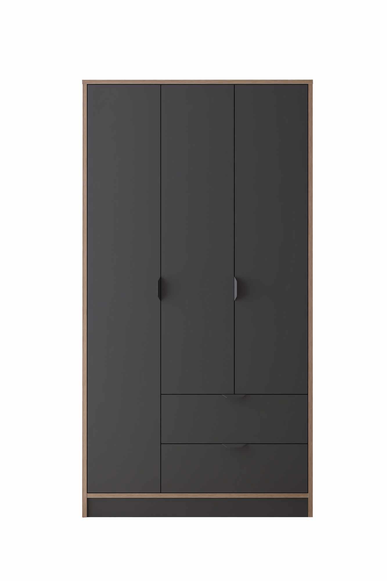 Olyros garderobe 97x182 cm - Antrasitt