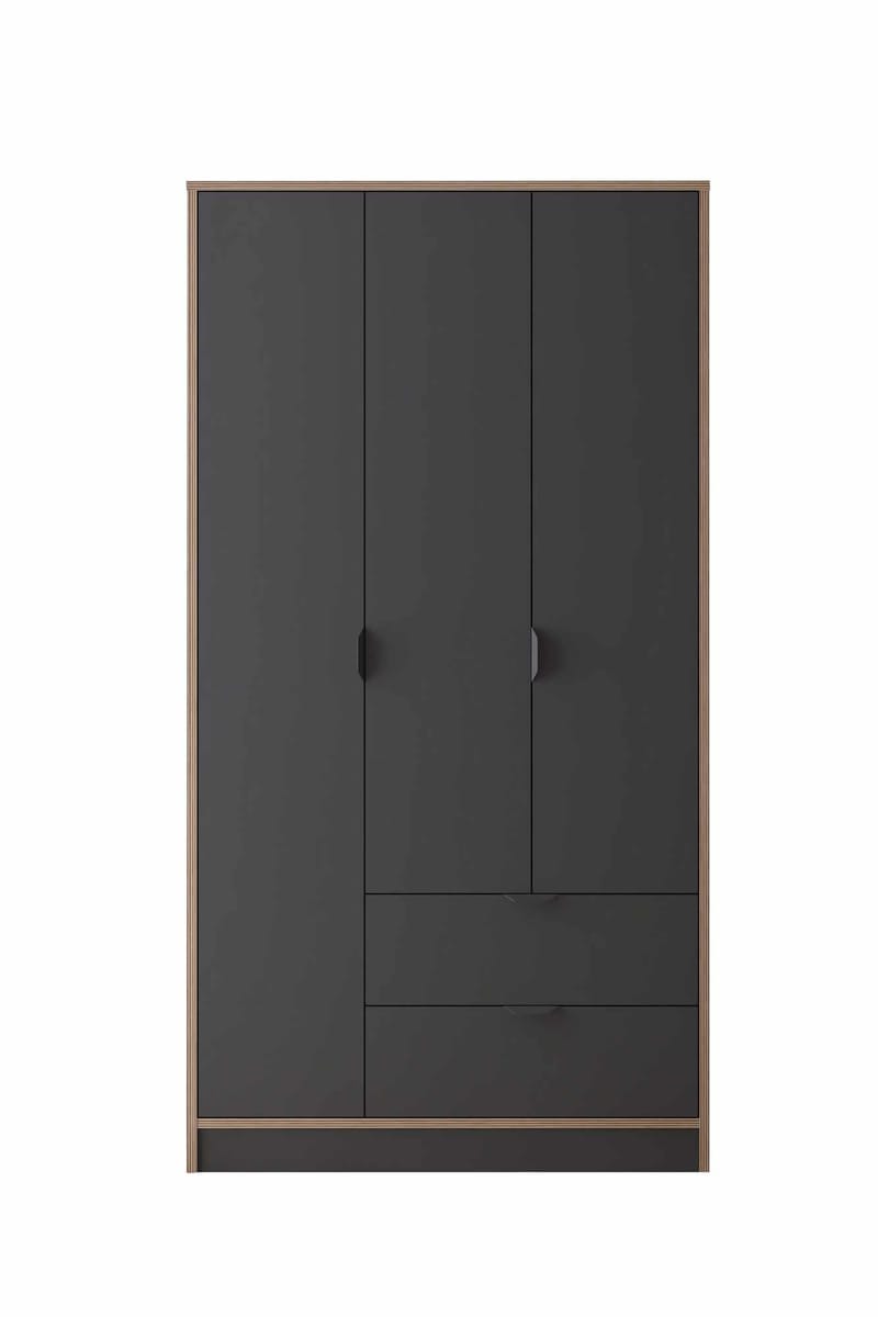 Olyros garderobe 97x182 cm, Antrasitt