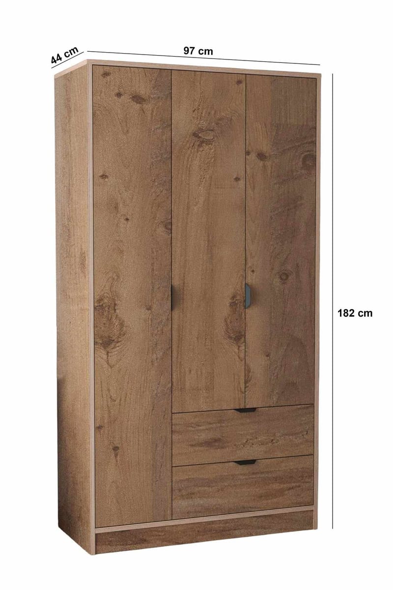 Olyros garderobe 97x182 cm - Atlas Furu - Oppbevaring - Klesoppbevaring - Garderober & garderobesystem - Garderobeskap & klesskap
