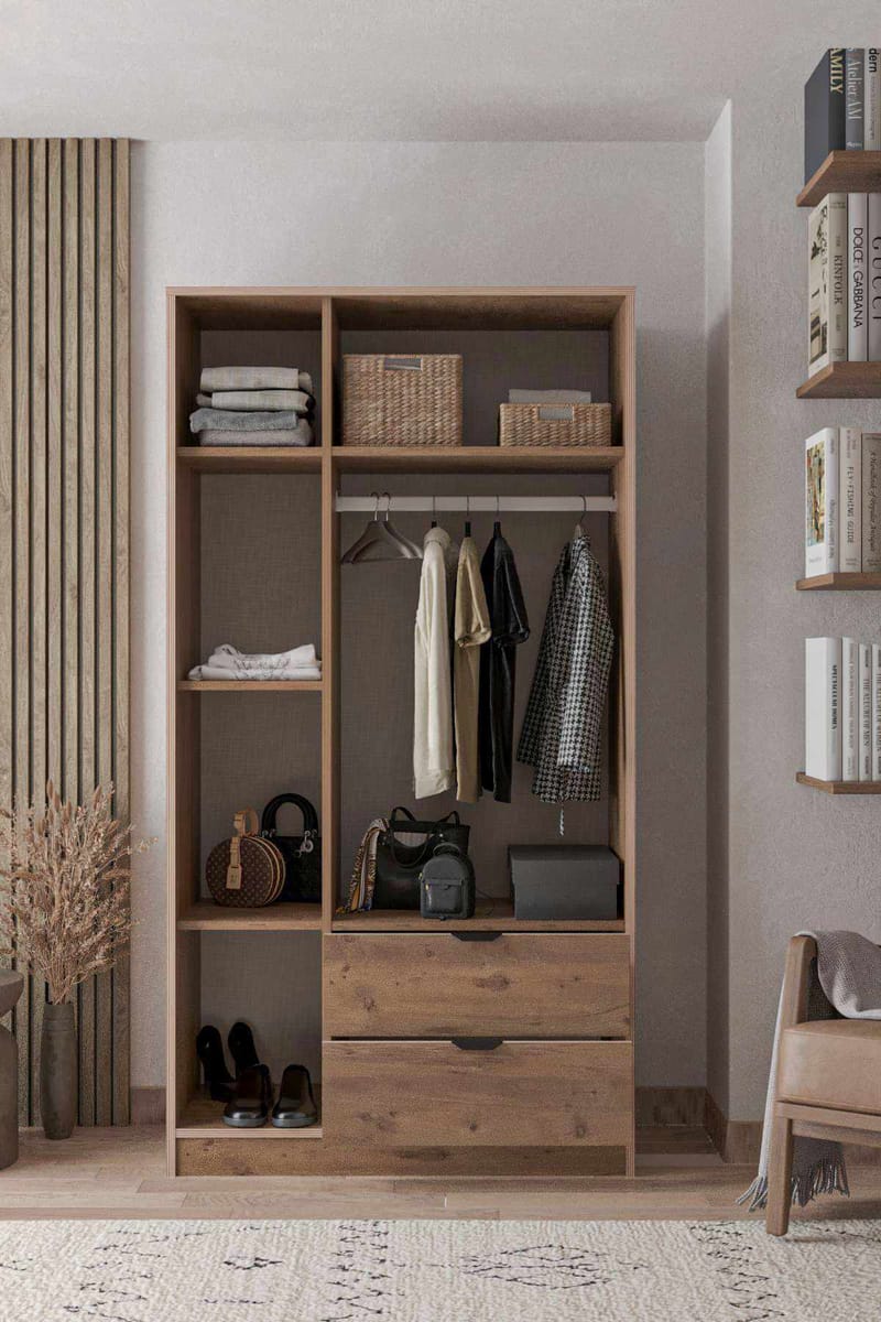 Olyros garderobe 97x182 cm - Atlas Furu - Oppbevaring - Klesoppbevaring - Garderober & garderobesystem - Garderobeskap & klesskap