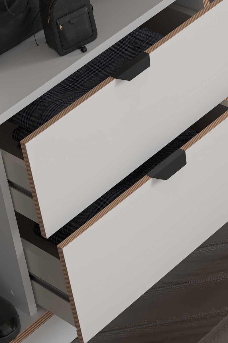 Olyros garderobe 97x182 cm - Hvit - Oppbevaring - Klesoppbevaring - Garderober & garderobesystem - Garderobeskap & klesskap