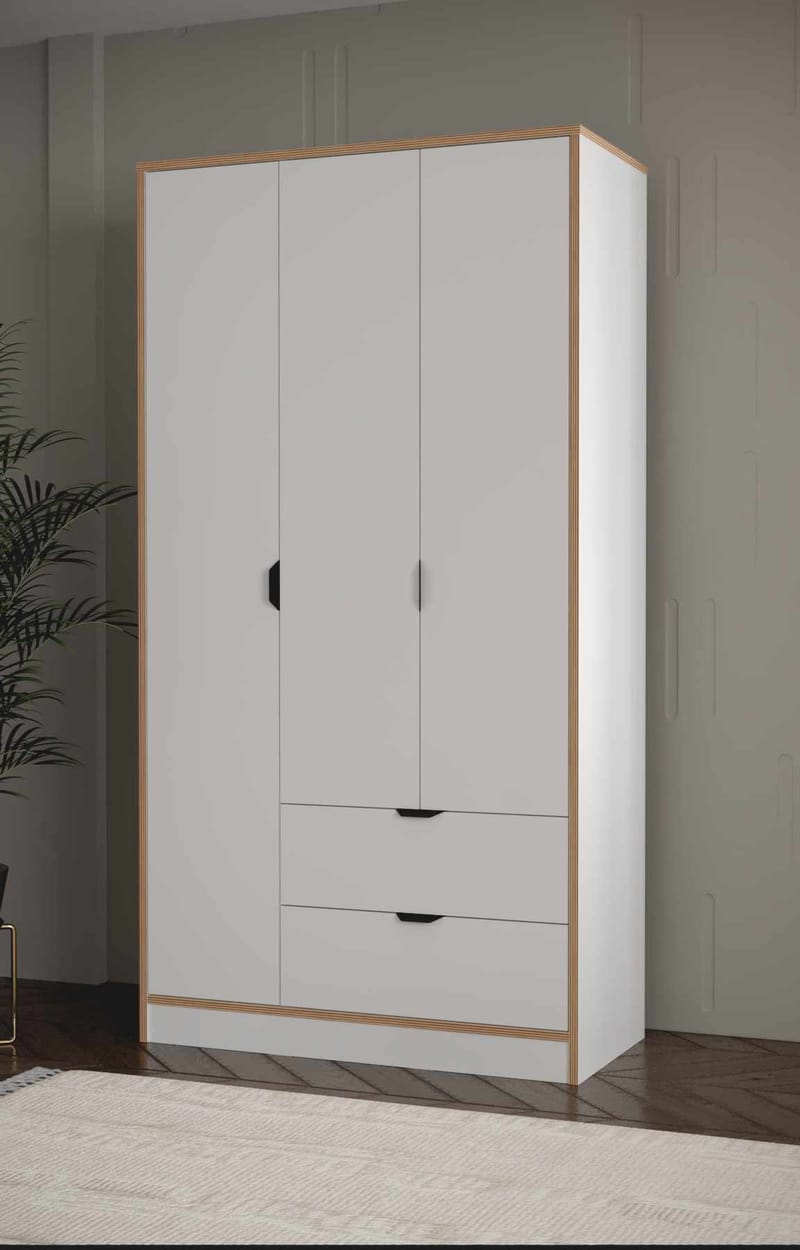 Olyros garderobe 97x182 cm - Hvit - Oppbevaring - Klesoppbevaring - Garderober & garderobesystem - Garderobeskap & klesskap