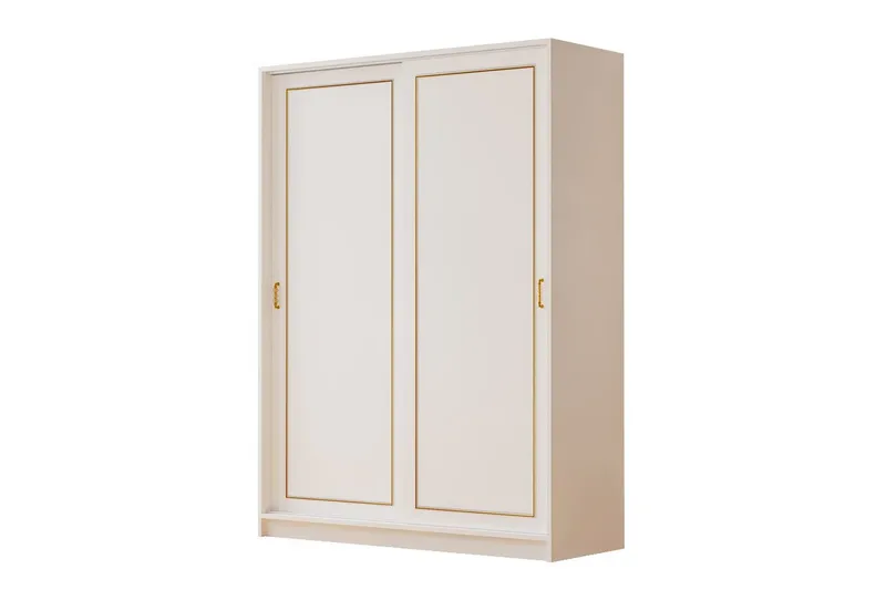 Olyven Garderobe 140x190 cm, Matt Hvit