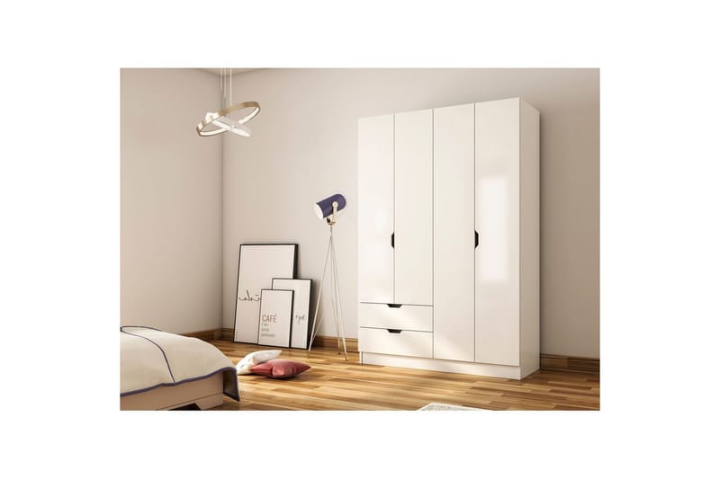 Omrin Garderobe 120x180 cm - Matt Hvit - Oppbevaring - Klesoppbevaring - Garderober & garderobesystem