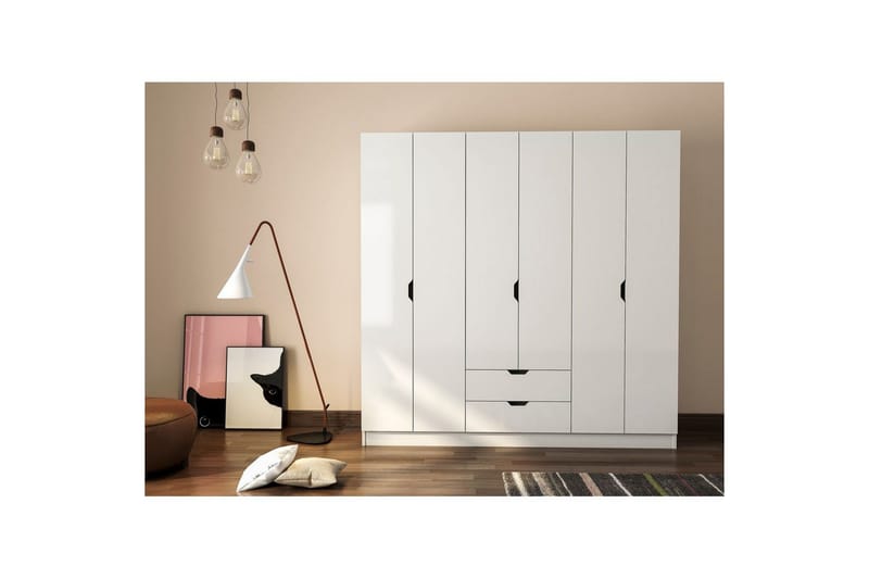 Omrin Garderobe 180x180 cm - Matt Hvit - Oppbevaring - Klesoppbevaring - Garderober & garderobesystem