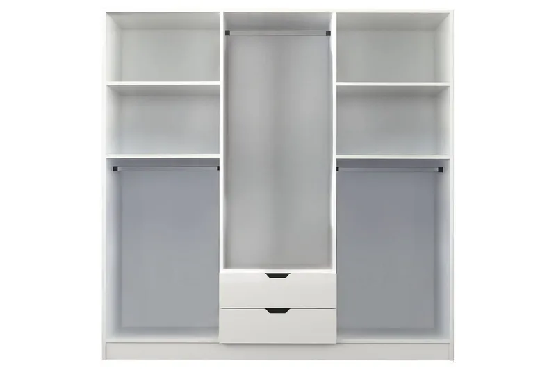 Omrin Garderobe 180x180 cm - Matt Hvit - Oppbevaring - Klesoppbevaring - Garderober & garderobesystem