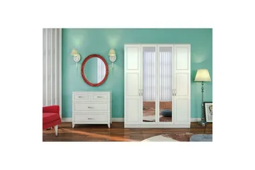 Orlenis Garderobe 140x184 cm - Matt Hvit - Oppbevaring - Klesoppbevaring - Garderober & garderobesystem