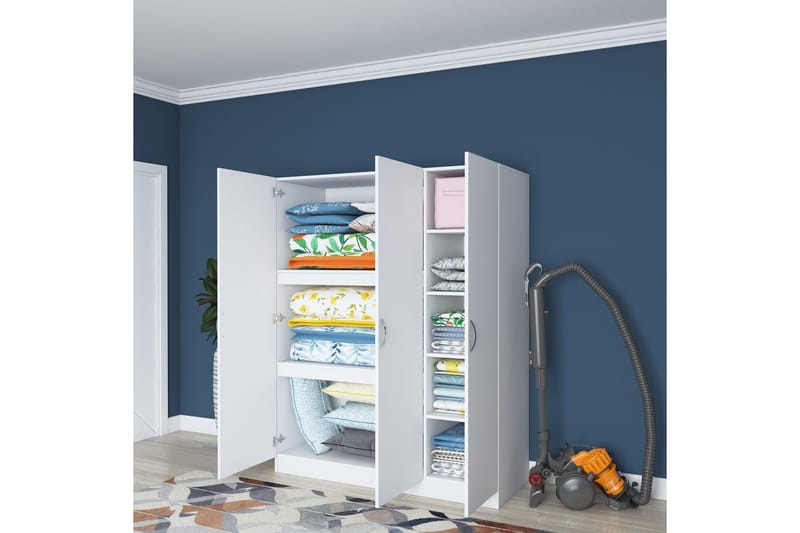 Ostin Garderobe 55x145 cm - Hvit - Oppbevaring - Klesoppbevaring - Garderober & garderobesystem