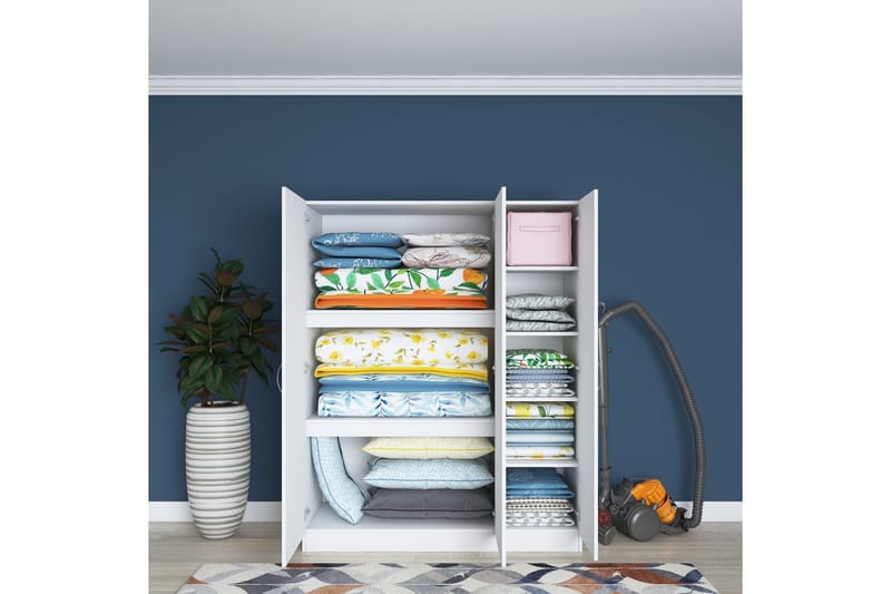 Ostin Garderobe 55x145 cm - Hvit - Oppbevaring - Klesoppbevaring - Garderober & garderobesystem