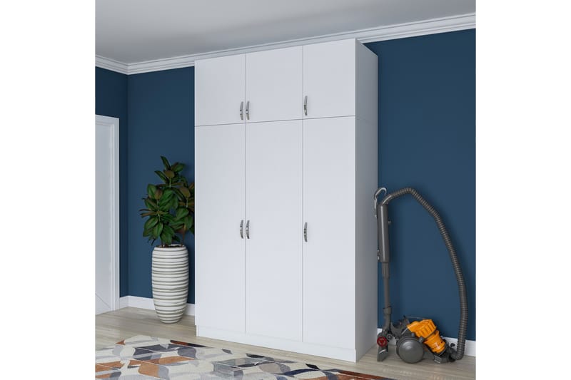 Ostin Garderobe 6 Skap 55x145 cm - Hvit - Garderober & garderobesystem - Garderobeskap & klesskap