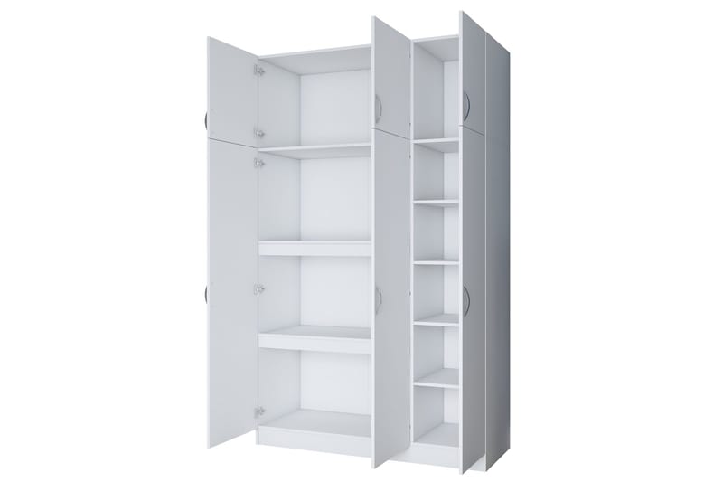 Ostin Garderobe 6 Skap 55x145 cm - Hvit - Oppbevaring - Klesoppbevaring - Garderober & garderobesystem