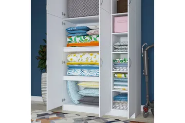Ostin Garderobe 6 Skap 55x145 cm - Hvit - Oppbevaring - Klesoppbevaring - Garderober & garderobesystem