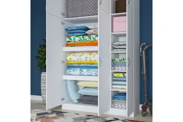 Ostin Garderobe 6 Skap 55x145 cm - Hvit - Oppbevaring - Klesoppbevaring - Garderober & garderobesystem
