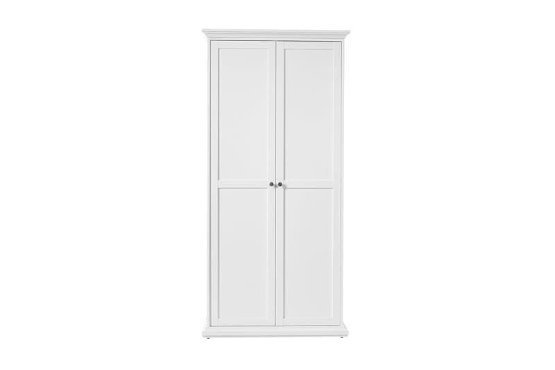 Paris Garderobe 96 cm 2 Dører - Hvit - Oppbevaring - Klesoppbevaring - Garderober & garderobesystem